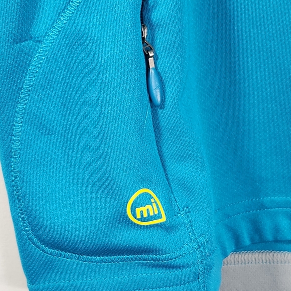 Adidas Blue Workout Tee w/ Zipper Pocket for iPod & Hole for Wire Size Large - Picture 4 of 8